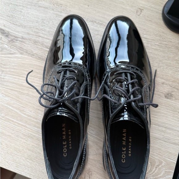 Cole Haan Plain Toe Oxford Black Patent Leather - Picture 6 of 7